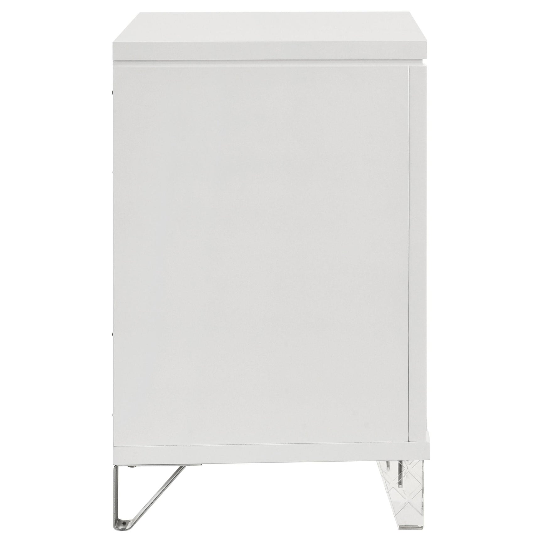 Marmore 2 Drawer Nightstand Bedide Table White