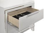 Marmore 2 Drawer Nightstand Bedide Table White