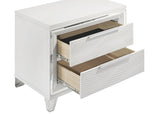 Marmore 2 Drawer Nightstand Bedide Table White