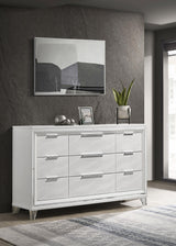 Marmore 9 Drawer Dresser Cabinet White