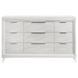 Marmore 9 Drawer Dresser Cabinet White