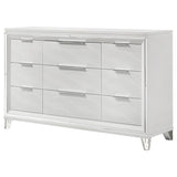 Marmore 9 Drawer Dresser Cabinet White
