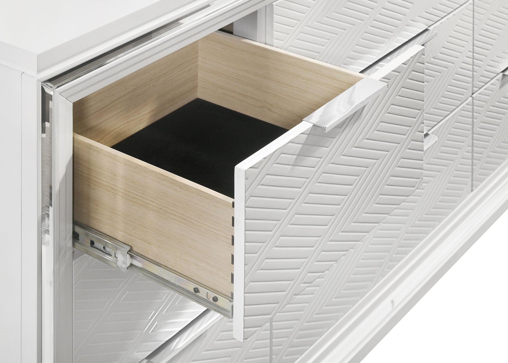 Marmore 9 Drawer Dresser Cabinet White