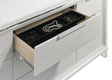 Marmore 9 Drawer Dresser Cabinet White