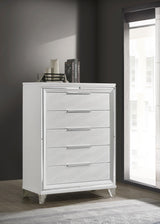 Marmore 5 Drawer Bedroom Chest Of Drawers White
