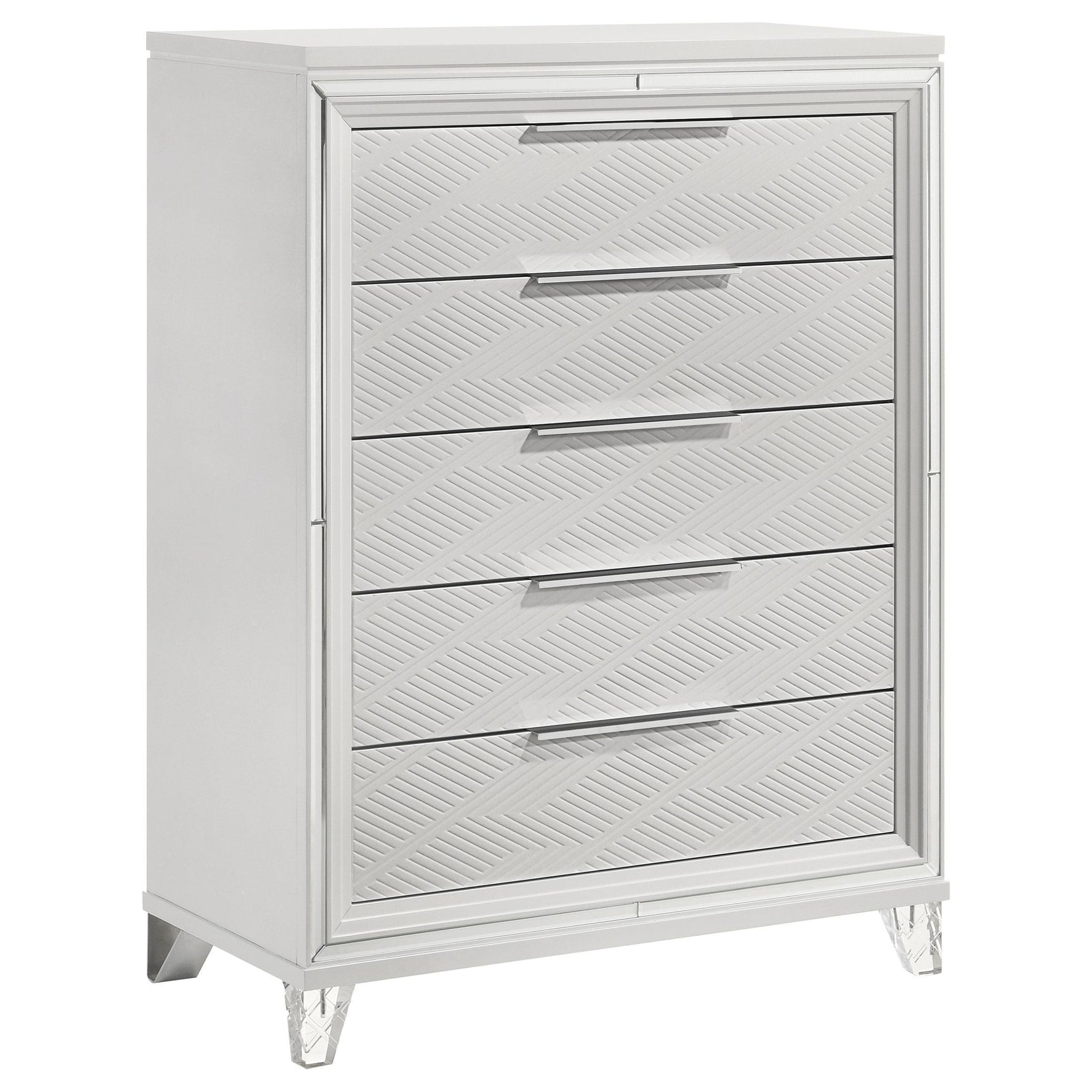 Marmore 5 Drawer Bedroom Chest Of Drawers White