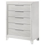 Marmore 5 Drawer Bedroom Chest Of Drawers White