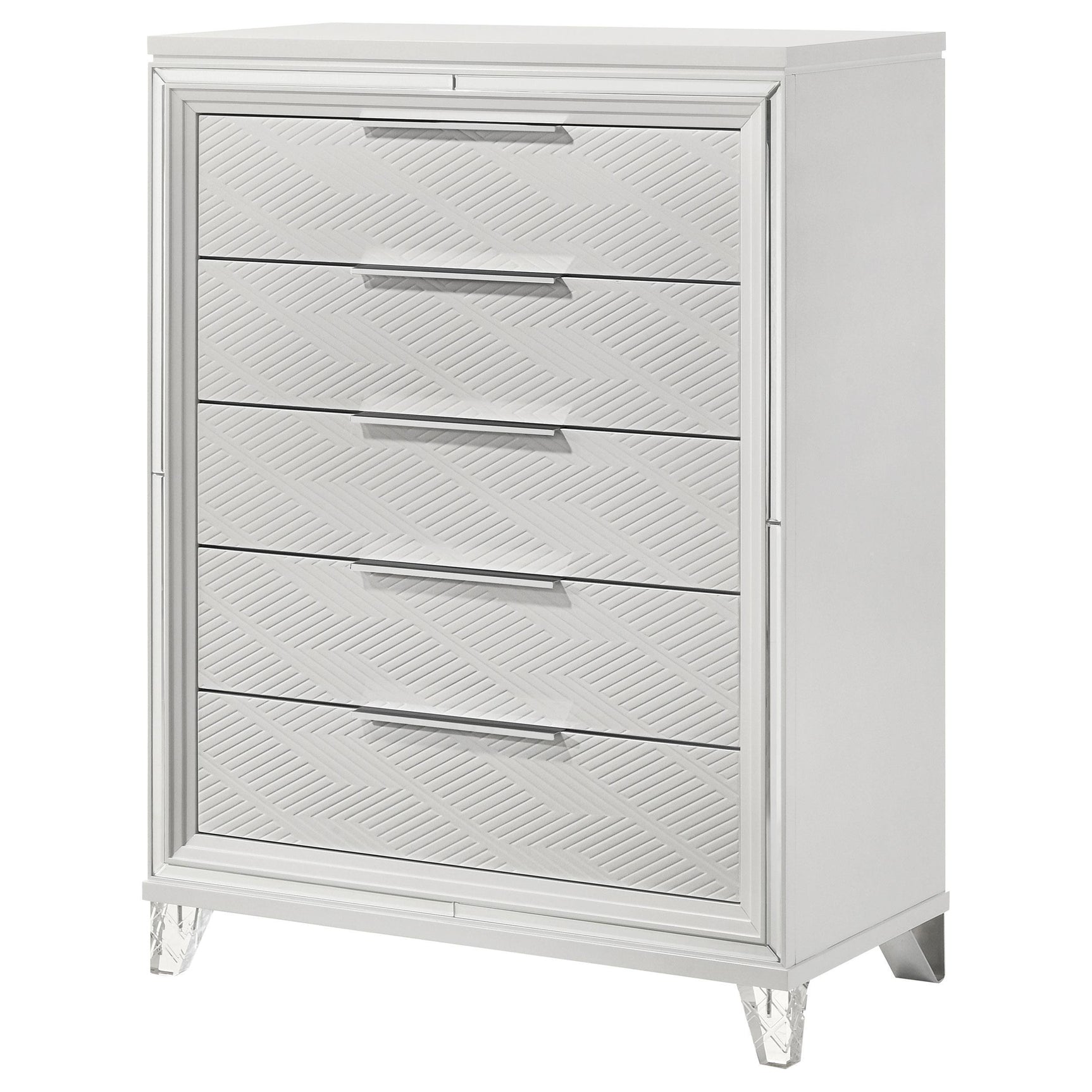 Marmore 5 Drawer Bedroom Chest Of Drawers White