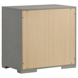 Ives 2 Drawer Nightstand Bedide Table Gray High Gloss
