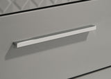Ives 6 Drawer Dresser Cabinet Gray High Gloss