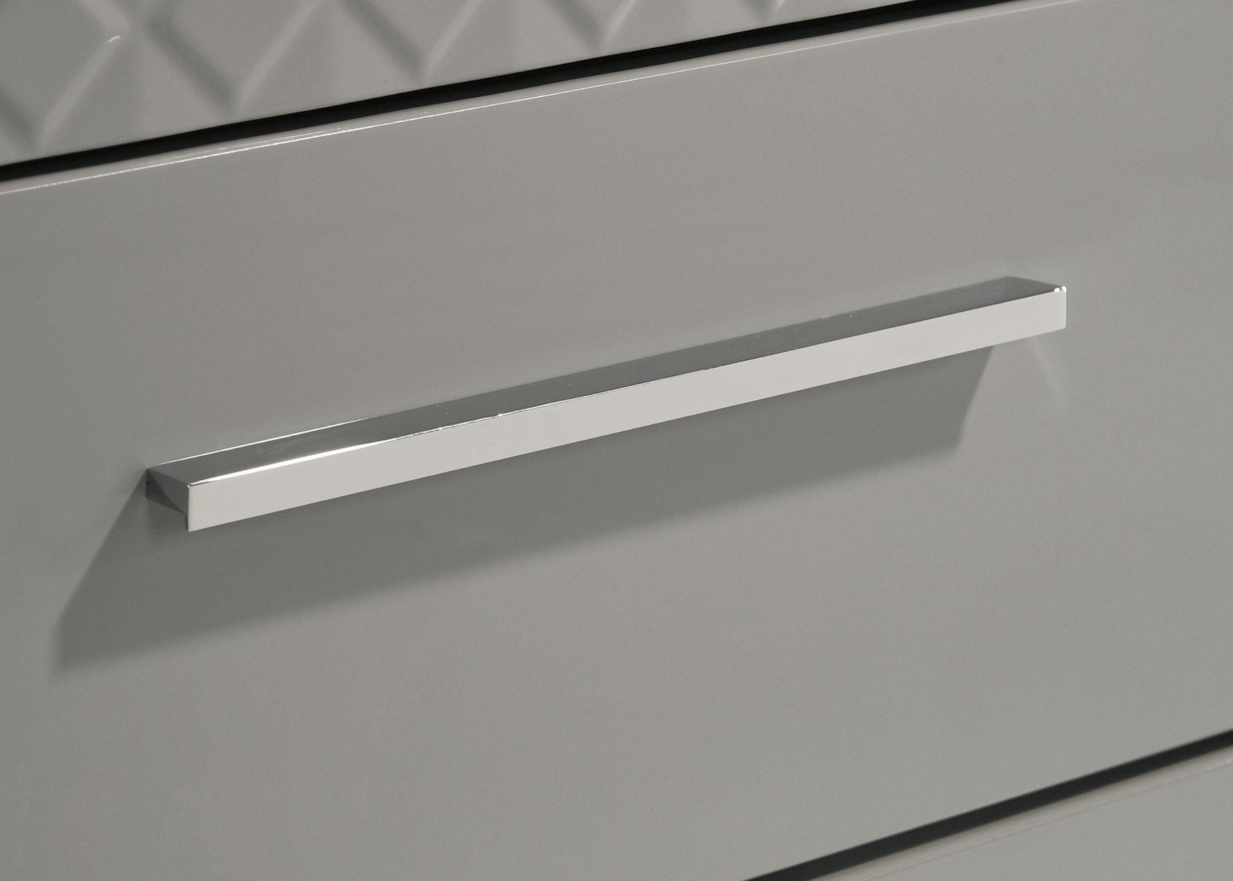 Ives 6 Drawer Dresser Cabinet Gray High Gloss
