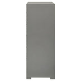 Ives 5 Drawer Bedroom Chest Of Drawers Gray High Gloss