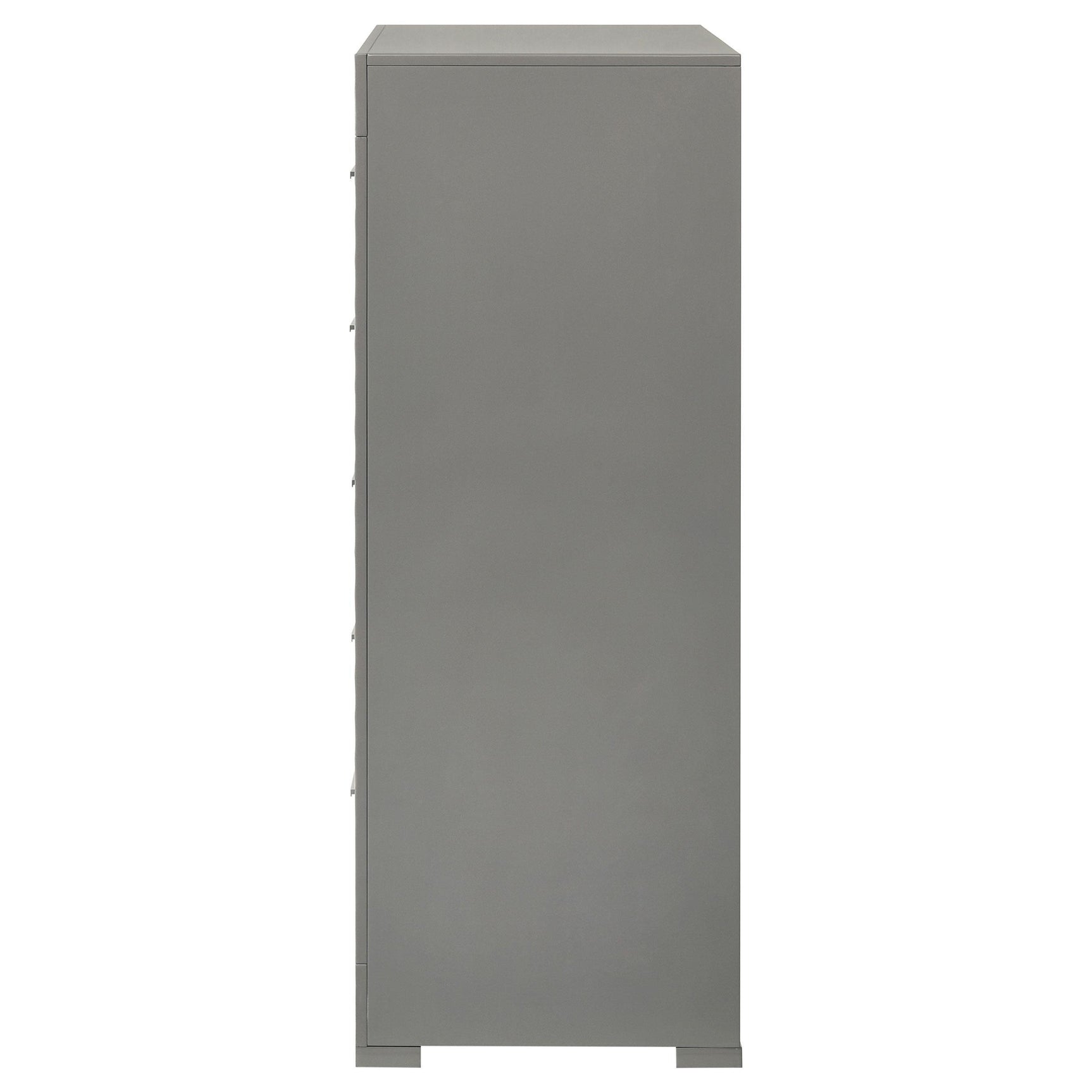Ives 5 Drawer Bedroom Chest Of Drawers Gray High Gloss