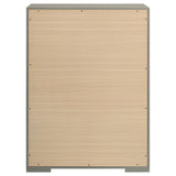 Ives 5 Drawer Bedroom Chest Of Drawers Gray High Gloss