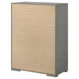 Ives 5 Drawer Bedroom Chest Of Drawers Gray High Gloss