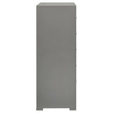 Ives 5 Drawer Bedroom Chest Of Drawers Gray High Gloss