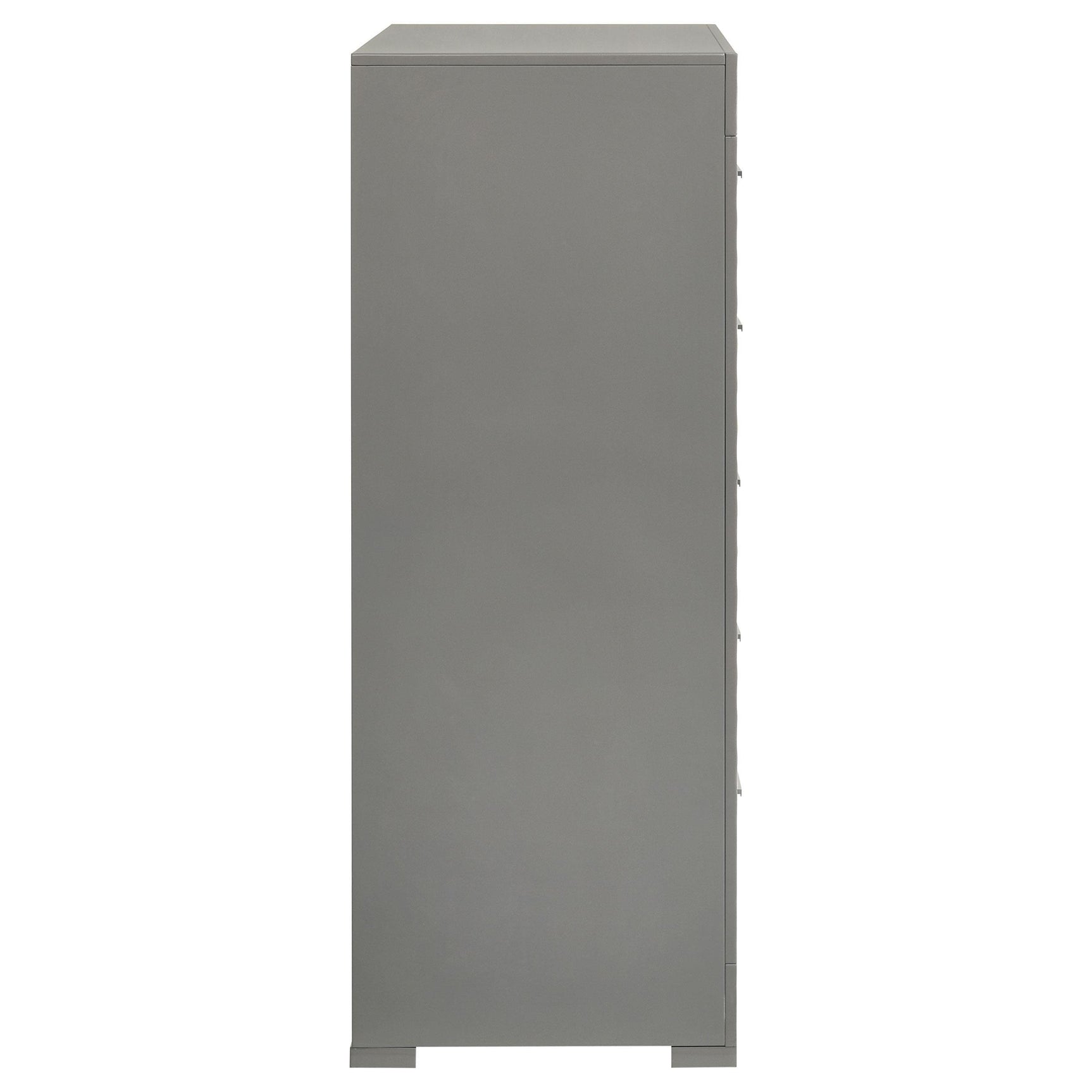 Ives 5 Drawer Bedroom Chest Of Drawers Gray High Gloss