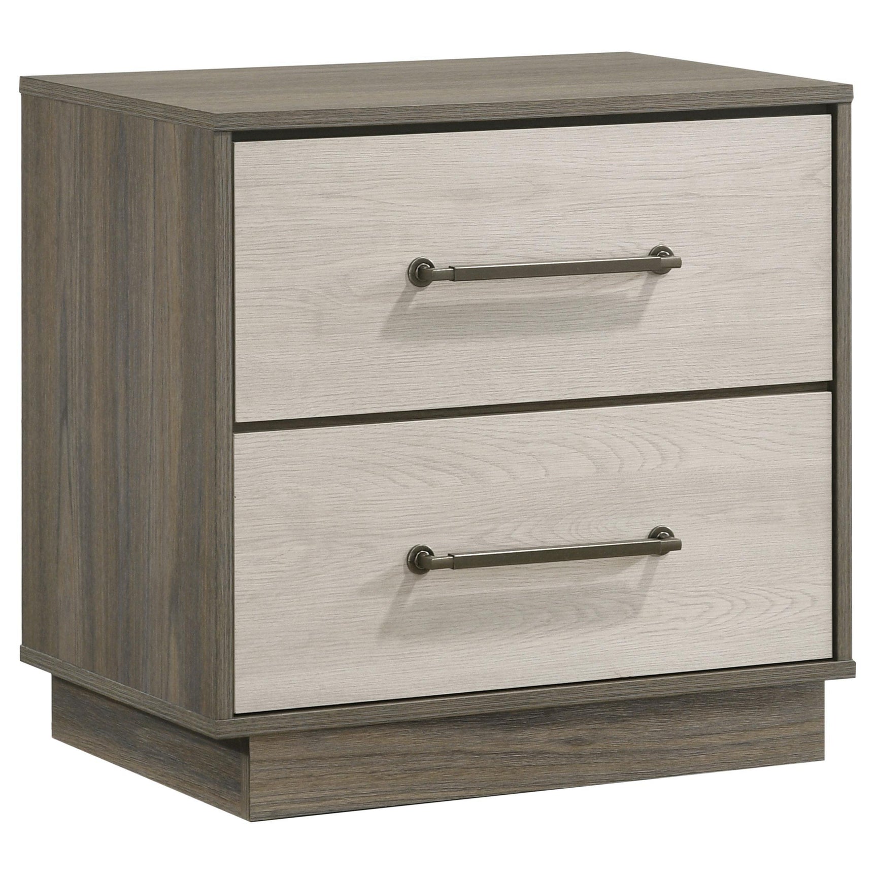 Fenwick 2-drawer Nightstand Bedide Table Gray Oak 224982