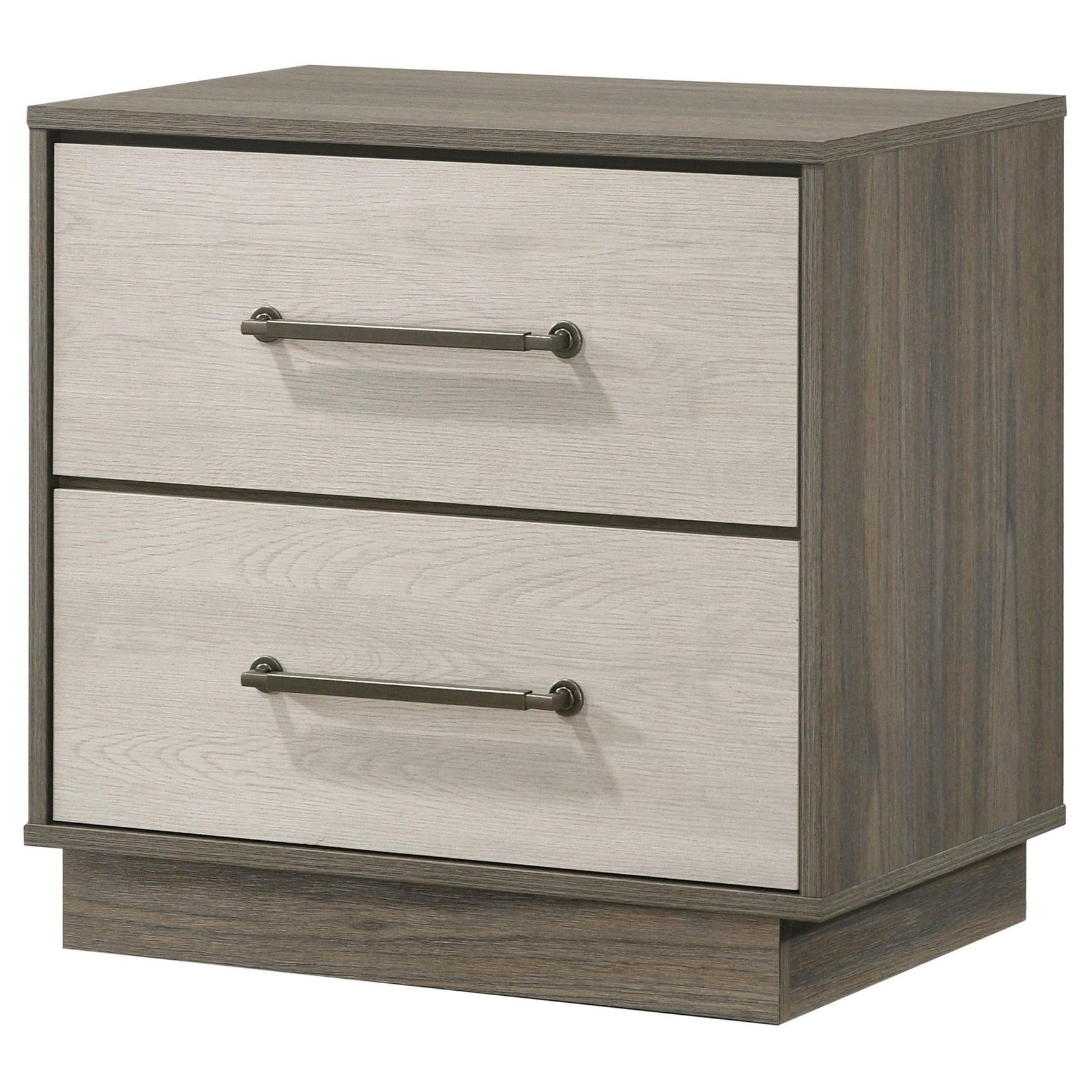 Fenwick 2-drawer Nightstand Bedide Table Gray Oak 224982