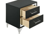 Lucia 2 Drawer Nightstand Bedide Table Black