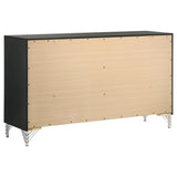 Lucia 6 Drawer Dresser Cabinet Black