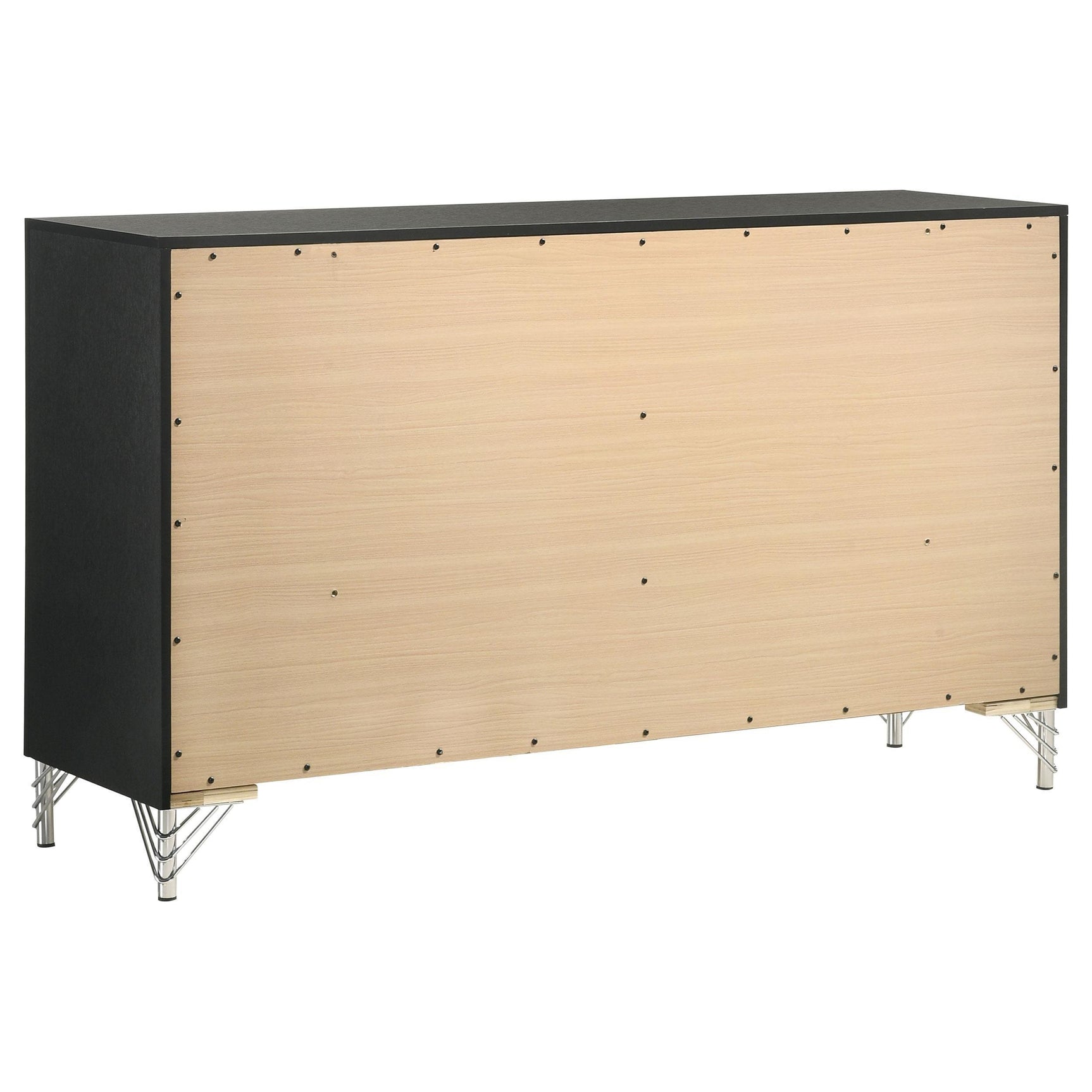 Lucia 6 Drawer Dresser Cabinet Black