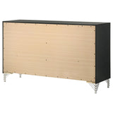 Lucia 6 Drawer Dresser Cabinet Black