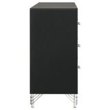 Lucia 6 Drawer Dresser Cabinet Black