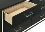 Lucia 6 Drawer Dresser Cabinet Black