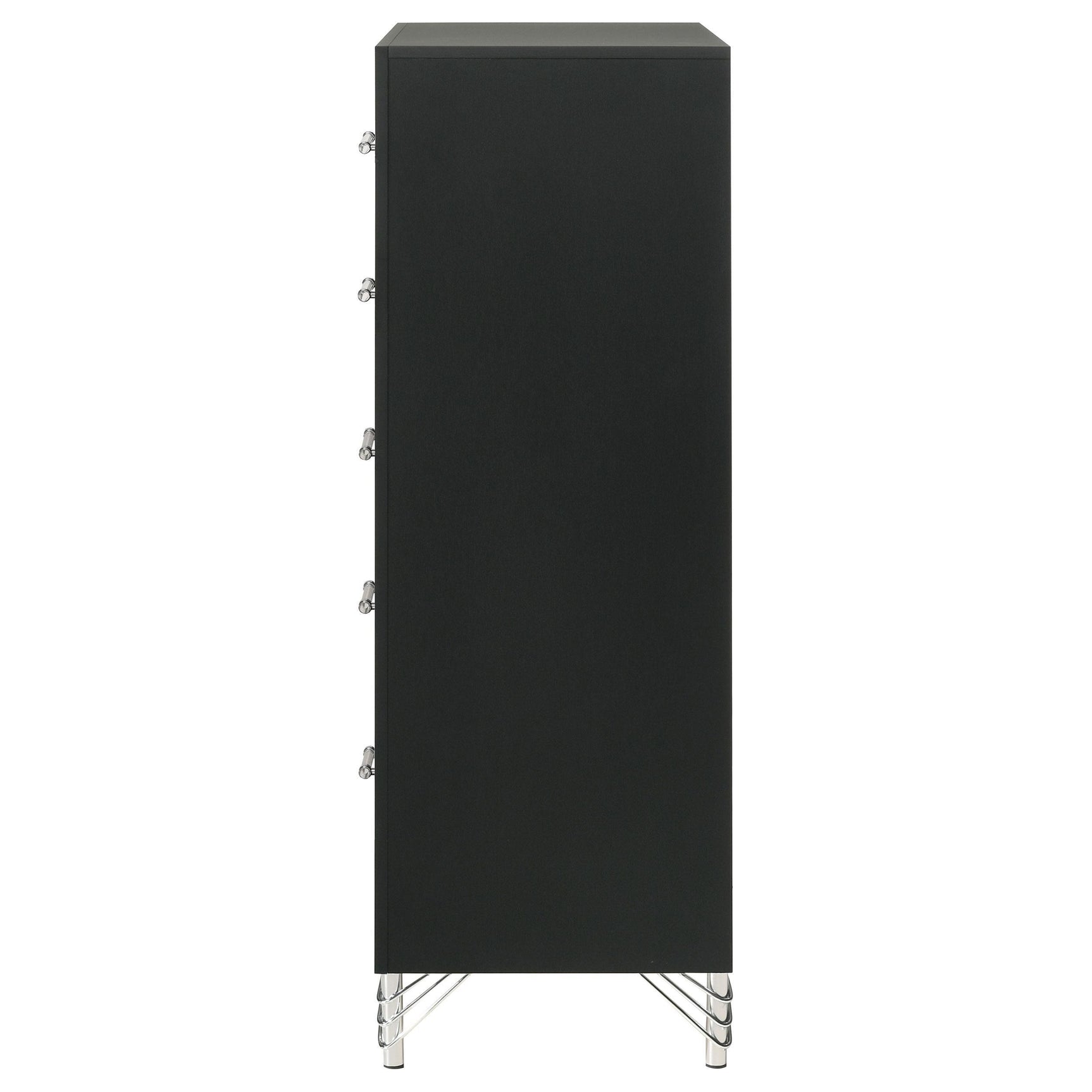 Lucia 5 Drawer Bedroom Chest Of Drawers Black