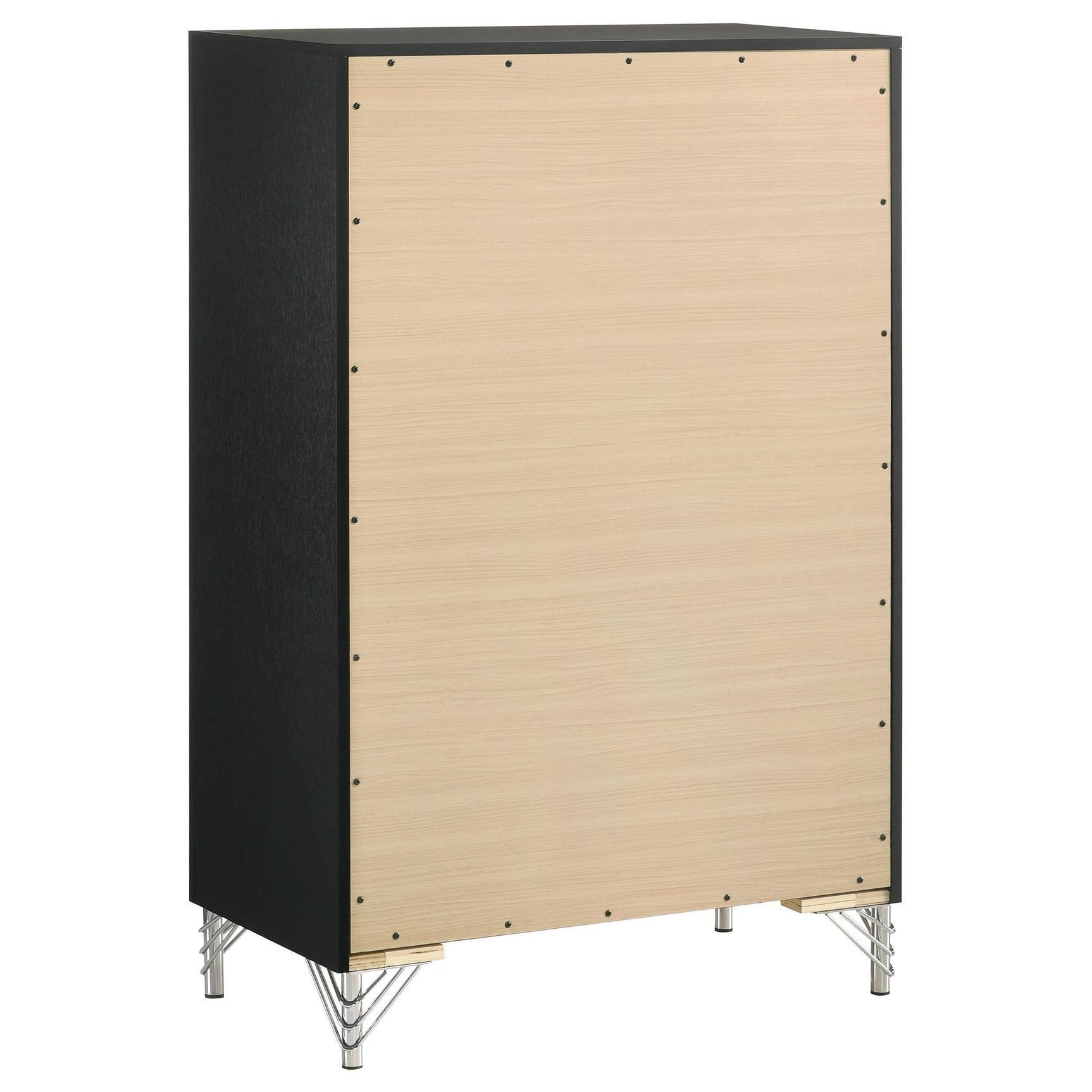 Lucia 5 Drawer Bedroom Chest Of Drawers Black