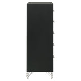 Lucia 5 Drawer Bedroom Chest Of Drawers Black