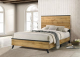 Kaywood 51-inch King Panel Bed Natural Pine