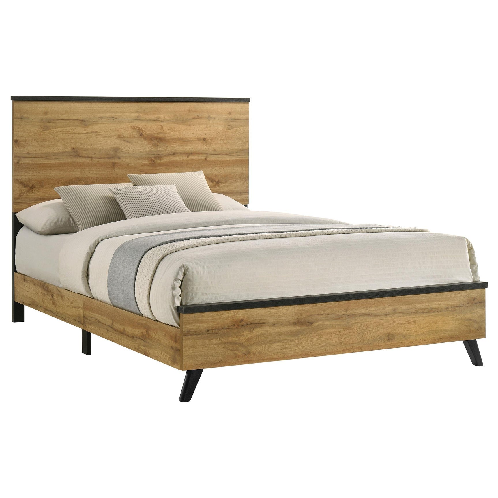 Kaywood 51-inch King Panel Bed Natural Pine