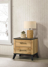 Kaywood 2-drawer Nightstand Bedide Table Natural Pine