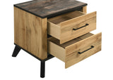 Kaywood 2-drawer Nightstand Bedide Table Natural Pine