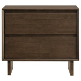 Glenwood 2-drawer Nightstand Bedide Table Warm Brown