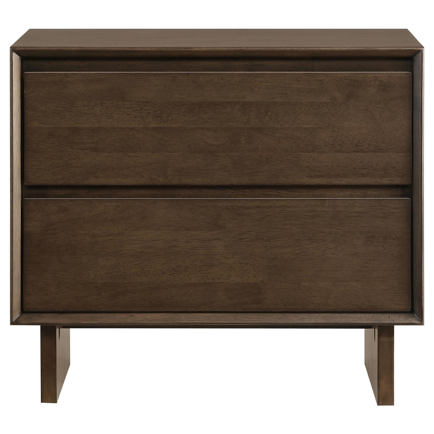 Glenwood 2-drawer Nightstand Bedide Table Warm Brown