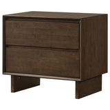 Glenwood 2-drawer Nightstand Bedide Table Warm Brown