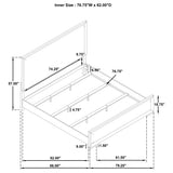 Gracemont 57-inch Eastern King Panel Bed Grey and White