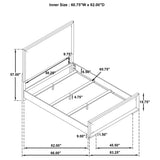 Gracemont 57-inch Queen Panel Bed Grey and White