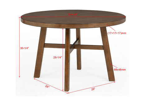 Blanche Brown Round Dining Room Set view 4