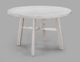 Blanche White Upholstered Round Dining Room Set