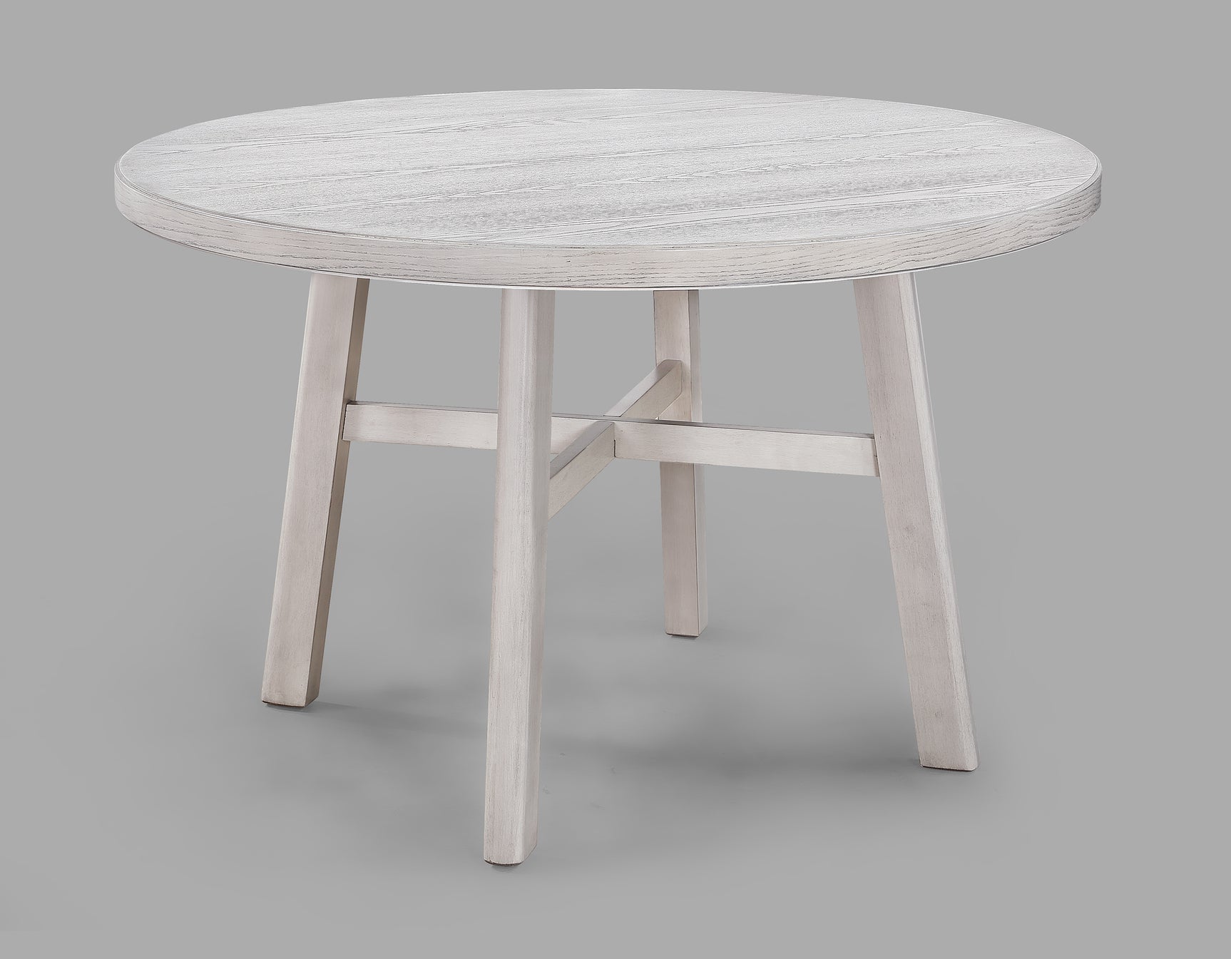 Blanche White Upholstered Round Dining Room Set