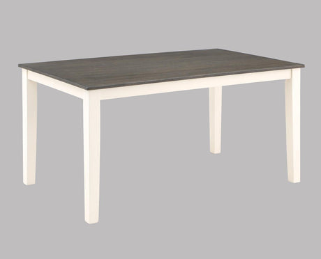 Rowan Chalk Gray Transitional Modern Wood 6-Piece Dining Room Set - Ella Furniture