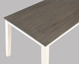 Rowan Chalk Gray Transitional Modern Wood 6-Piece Dining Room Set - Ella Furniture