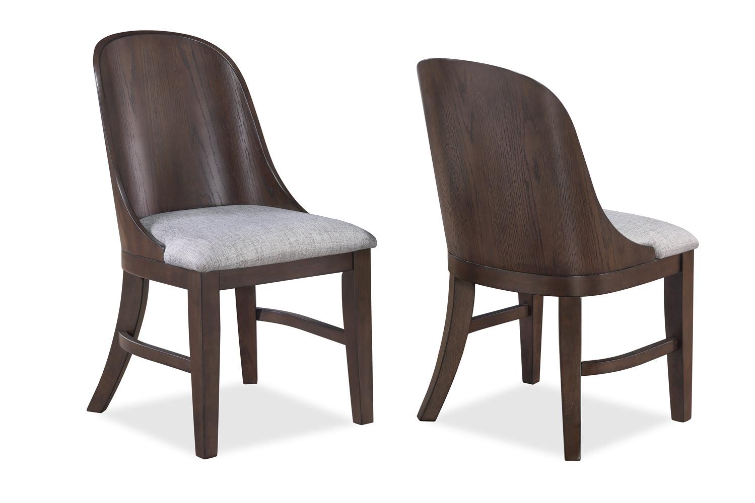 Cullen Dark Brown Fabric Upholstered Round Dining Room Set