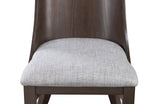 Cullen Dark Brown Fabric Upholstered Round Dining Room Set