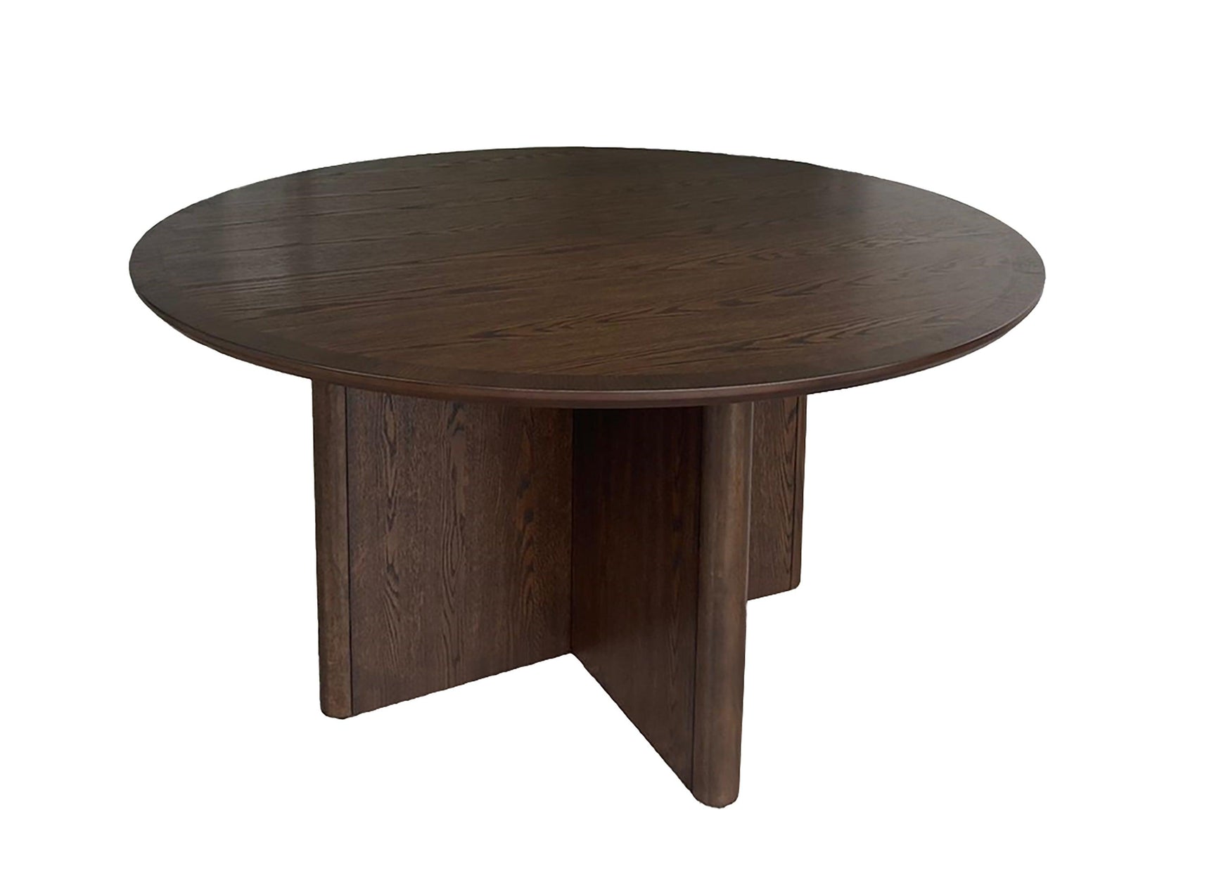 Cullen Dark Brown Fabric Upholstered Round Dining Room Set