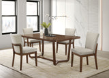 Salerno Brown Rectangular Dining Room Set